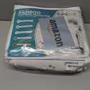 PlushDeluxe Premium Bamboo Mattress Protector  Queen Size, Waterproof, & Ultra Soft Breathable Noiseless Washable Bed Mattress Cover for Comfort & Protection - White