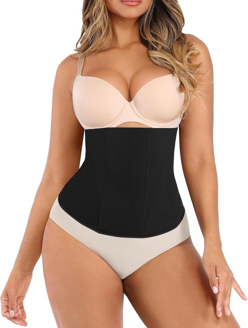 Lover-Beauty Waist Trainer for Women Corset Shapewear Tummy Control Waist Cincher Postpartum Girdle Body Shaper (Large, Black)