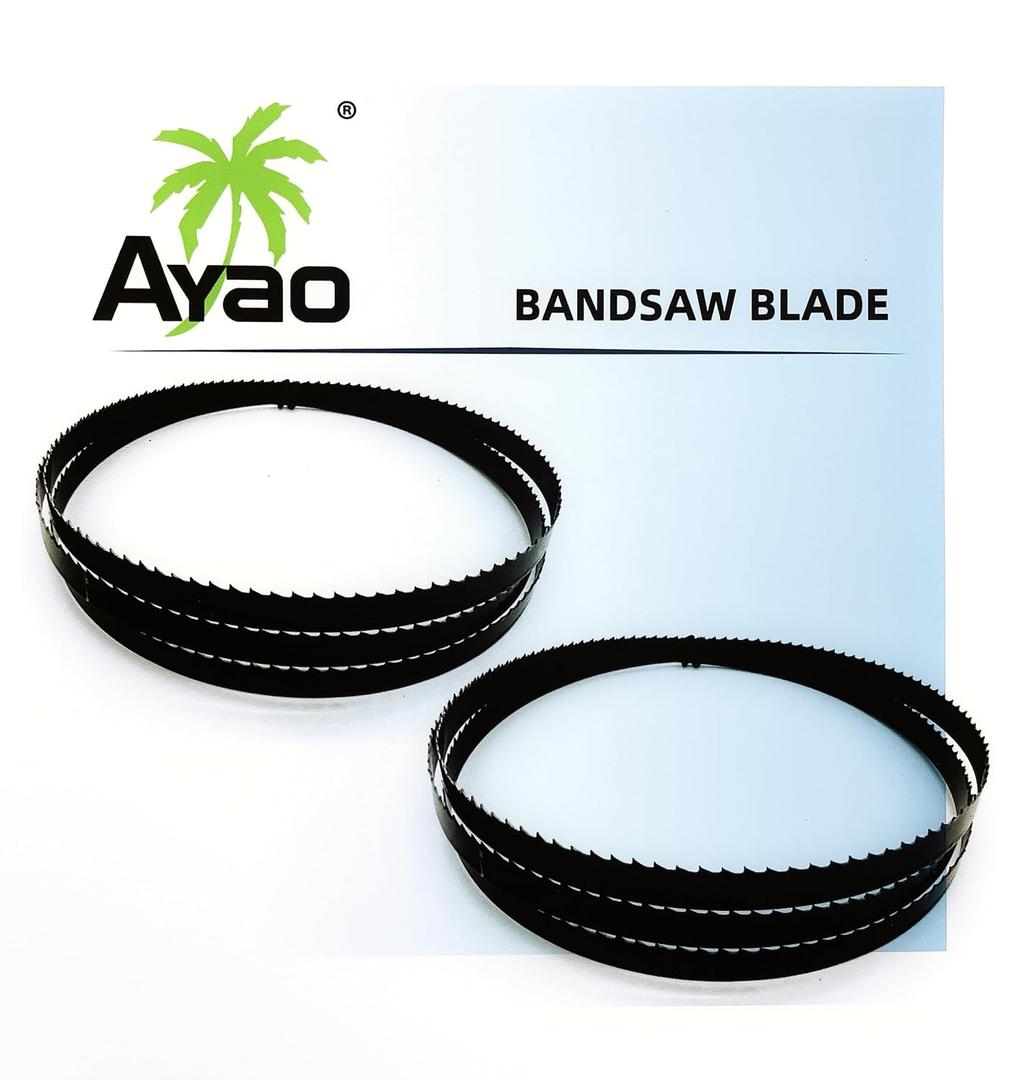 AYAO Pack of 2 Band Saw Blades 70-1/2 Inch X 3/8 Inch X 6TPI to Fit Craftsman 921400, Rikon 10-305 and 10-3061 10" Band Saws