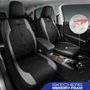 Skechers Car Seat Covers, Luxury Faux Leather Seat Covers,Waterproof Anti Slip Car Seat ProtectorFull Set ,Car Accessories Airbag Universal Fit for Most Cars, Vans, Trucks, SUV, Grey