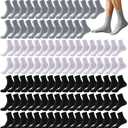 Tergy 50 Pairs Quarter Ankle Socks Crew Socks Athletic Socks for Men Women Breathable Cushion Socks for Running Hiking (One Size, Multicolor)