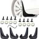 Mud Flaps, Splash Guard, No Drilling Required Mud Guards with Hardware Kits, Front and Rear Side Splash Guards Vehicle Sediment Protection Automotive Exterior Accessories for Car Truck SUV