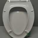 KOHLER 4636-RL-0 Cachet ReadyLatch Elongated Slow Close Toilet Seat, Soft Close Toilet Seat Quiet Lid, Contoured Grip-Tight Bumpers Installation Hardware, Apartment Essentials, White