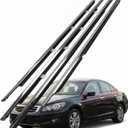 Chrome Window Molding Trim Seal Belt Compatible with Honda Accord Sedan 2008-2012, 4-Piece Exterior Weatherstrip Set Front Rear Left Right Replaces 72410-TA0-A01 72450-TA0-A01 (4-Door Only)