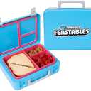 Mr. Beast Feastables Adjustable Bento Lunchbox- BPA Free, Snap Tight Lid, Removable Tray, Microwave & Freezer Safe, 9.25"x7"x2.75", Easy Clean, Kids Lunchbox with Adjustable Compartments