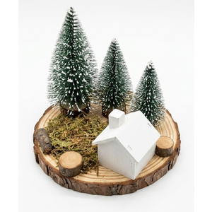 Mini Artificial Small Christmas Trees Tabletop Craft Home Decor Table Mantel Tiered Tray Ornaments, Festive Gift for Wife Kids Collectors