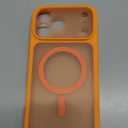 TOCOL for Phone 17 Pro Max Phone Case, Built-in Magnetic Ring, Compatible with Magsafe, Full Camera Protection, Translucent Matte Phone Case for 17 ProMax 6.9 inch (Orange)