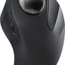 Nulea Wireless Ergonomic Trackball Mouse, Rechargeable, Bluetooth Rollerball Mouse, 44mm Index Finger Trackball, 5 Adjustable DPI, Compatible with PC, Laptop, iPad, Mac, Windows, Android (D-Black)