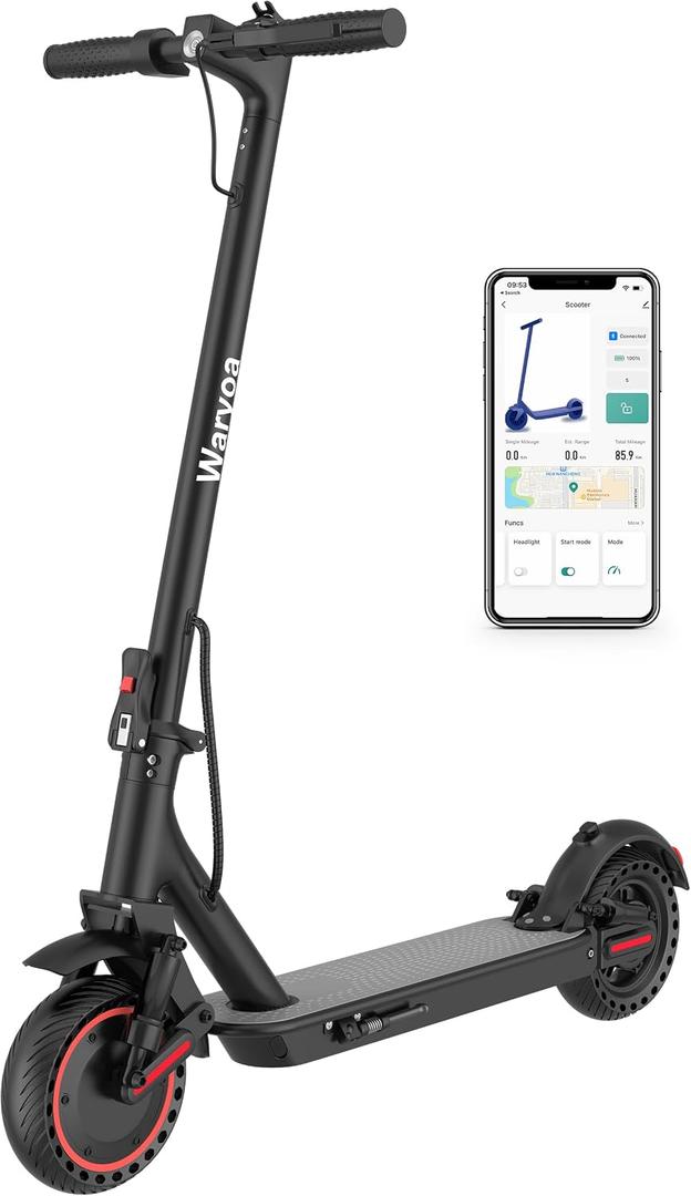 Electric Scooter, 350W/500W Powerful Motor, 15-31 Miles Range, 8.5"/10" Tires, 19/22 MPH Max Speed, Commuting Electric Scooter with Dual Suspension, Foldable E-Scooter with Dual Braking System