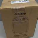 GiveBest Portable Electric Space Heater with Thermostat, 1500W/750W Safe and Quiet Ceramic Heater Fan, Heat Up 200 Square Feet for Office Room Desk Indoor Use, Silver