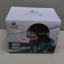 Ski Helmet and Goggles Set, Snowboard Helmet Goggles for Men Women & Youth, Shockproof Snow Helmet Anti Fog OTG Snow Goggles for Skiing Snowboarding (Small, Egg White)