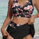 Aqua Eve Two Piece Bikini Skirt Swimsuit - 2 Piece Bathing Suits for Women High Waisted with Pockets 2026 Swimwear (Black, L)