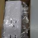 USB Multi Plug Outlet Extender - YISHU Surge Protector with Rotating Plug, 6 AC Plug Extender with 3 USB Ports, 3-Sided Swivel Power Strip Best Ideal Stocking Stuffers for Adults (White)