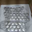 7 - Light Flush Mount Crystal Chandelier for Living Room Dining Room Entryway Hallway Bedroom Foyer Chrome Finish, 18"