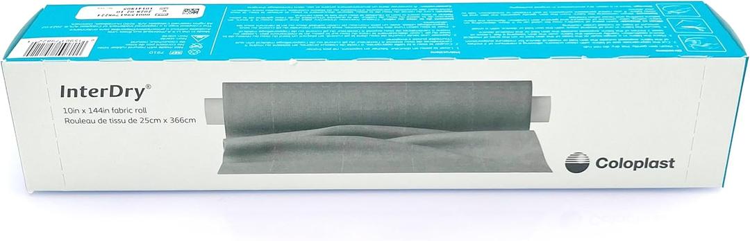 InterDry Moisture-Wicking Fabric with Silver Manages Moisture & Friction in Skin Folds 1 roll, 10" by 144"
