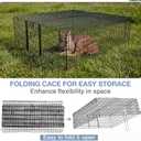 36 x 36 x 14 Inches Folding Live Humane Animal Trap, Easy, Safety