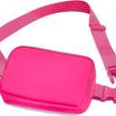Amazerbst Belt Bag, Fanny Pack, Everywhere Belt Bag,40 Inch Adjustable Strap,for Women and Men,Waterproof (Rose Red)
