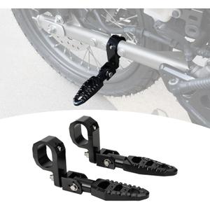 CHANGCHENG Motorcycle Rear Passenger Foot Pegs CNC Aluminum Alloy-Second Generation Foot Pedal Bracket Rest Footpeg for CT125 Trail 125 Hunter Cub Black