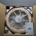 20" Rattan Boho Caged Ceiling Fan with Lights Remote Control, Rattan Enclosed Fandelier Ceiling Fans with Lights Low Profile Chandelier Ceiling Fan for Bedroom,Nursery, Living Room, Dining Room (Retro white)