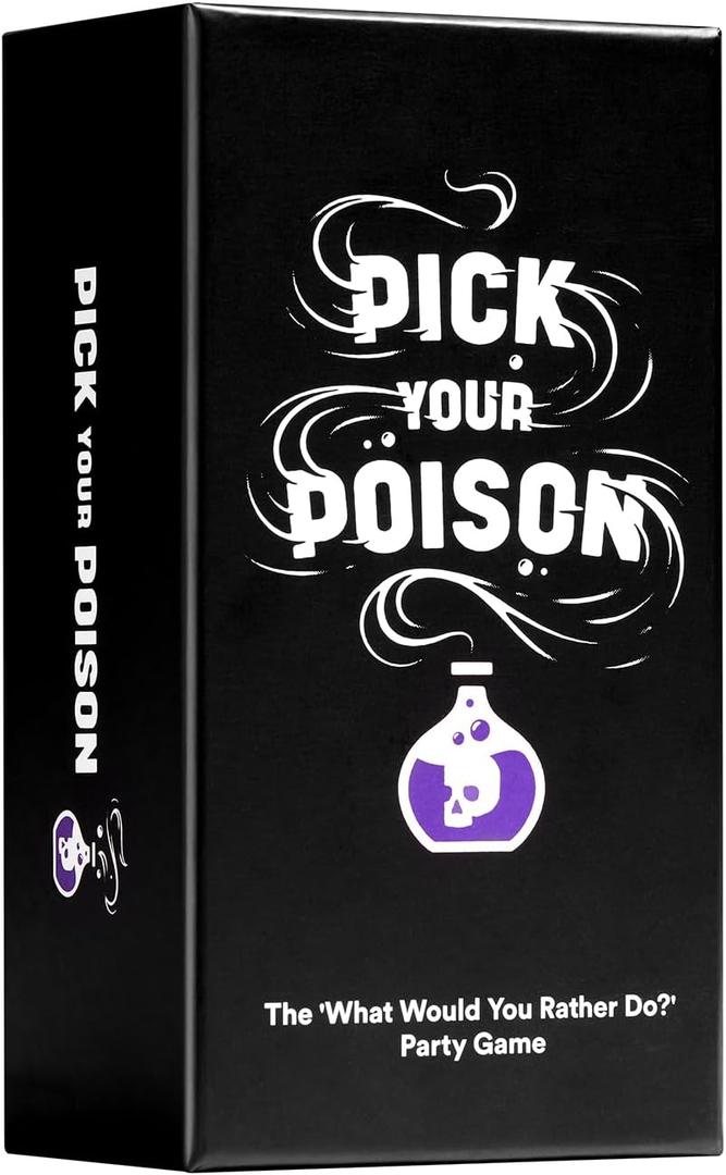 Pick Your Poison Party Game - The What Would You Rather Do? Family Card Game for White Elephant Parties, Stocking Stuffers + Board Games Night with Friends