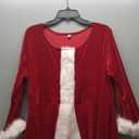 4 Pieces Mrs Claus Costume for Women, Adult Santa Costumes Claus Dress Christmas Outfit with Hooded Cape Gloves Belt (Large)