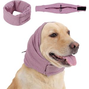 Dog Calming Hoodie, No Shake Ear Wraps for Dogs, Adjustable Dog Ear Muffs for Noise Protection, Ear Wrap Head Cover for Head Warp Anxiety Relief, Hematoma, Grooming and Force Drying, Small