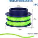 0.080-Inch Pre-Wound Dual Line String Trimmer Line Spools, 3 Pack