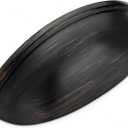 Home Expert 3 Inch Drawer Pulls Oil Rubbed Bronze Cup Pulls Kitchen Cabinet Handles Hardware for Cupboard 6 Pack