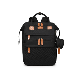 Good Mum Diaper Bag Backpack - Baby Essentials Travel Tote - Multi Function Waterproof Diaper Bag, Travel Essentials Baby Bag with Changing Pad, Stroller Straps & Pacifier Case - Unisex, Black