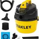 STANLEY Shop Vacuum Wet and Dry, 1 Gallon 1.5 Peak HP Small Wet Dry Vac with 60CFM Powerful Suction, Portable Wall Mount Vacuum Cleaners for Home, Car, Garage and DIY Workshop, SL18101P-1H