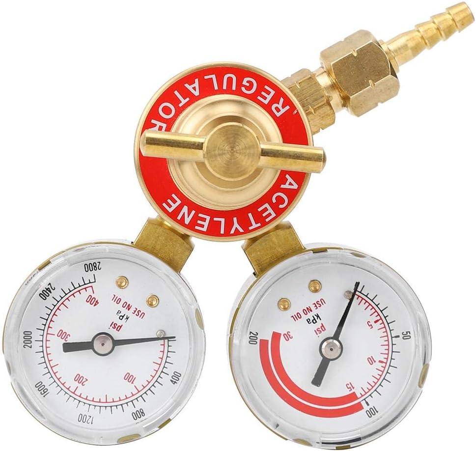 Acetylene Regulator Gauge Female Thread CGA200 Gas Regulator Gauge for Commercial Industrial Use
