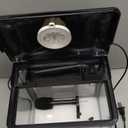 Betta Fish Tank, 2 Gallon Glass Aquarium Starter Kit, Small Fish Tank with Filter and Light.(Black)