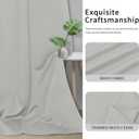 Easy-Going Blackout Curtains for Bedroom, Solid Thermal Insulated Grommet and Noise Reduction Window Drapes, Room Darkening Curtains for Living Room, 2 Panels (42x95 in, Greyish White)