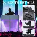 Portable DJ Booth Facade,DJ Table,Heavy-Duty DJ Table Stand Portable Booth,Iron Plate Surface DJ Facade Booth,with Carry Bag & Hook & Cup Holder (41.3"L x 20.4"W x 43.3"H), 43.3"x41.3"x20.5"