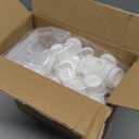 50 Pack 1 oz Mini Plastic Spice Jars with White Caps Clear Round Spice Bottles with Sifters Small Empty Seasoning Containers for Travel Home Storing Spice Seasoning Powders