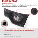 Huray Left Inner Tail Light for Toyota Highlander 2017-2019 Driver Side LED Taillight Lamp Assembly Replacement for TO2802139 815900E120