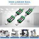 HGR20 Linear Guide Rail kit 2Pcs HGR20 600mm Linear Slide Rails and 4Pcs HGH20CA Linear Blocks Bearing Block, Anti Rust and High Precision CNC Parts for Automated Printer