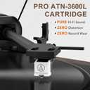 Seasonlife® Record Player Turntable Wireless in & Output, High Fidelity Vinyl Player with Adjustable Counterweight & Anti-Skip, Built-in Phono Preamp, AT-3600L Cartridge for Music Lovers, 33/45 RPM