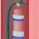 Zonon 1 Pcs Red Fire Extinguisher Cabinet Wall & Surface Mount 24-3/4" H x 10-1/4" W x 7" D Heavy Duty Steel Box Case Holder Industrial Indoor Outdoor for 10lb Dry/5lb Co2 Extinguisher