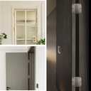 9 Pack Brushed Nickel Hinges, 3.5 Inch Radius, Fit Standard Doors, Satin Nickel Finish