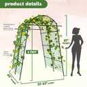 AGTEK 87in Garden Arch Trellis for Climbing Plants, Garden Arches Support Structure, Tall Metal Garden Tunnel Trellises Archway for Climbing Vine, Vegetable, Fruit, Flower, Squash Arbors, 65"W x 87"H