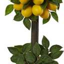 Nearly Natural Lemon Ball Topiary Arrangement, 19.5'' x 8.5'' x 8.75''