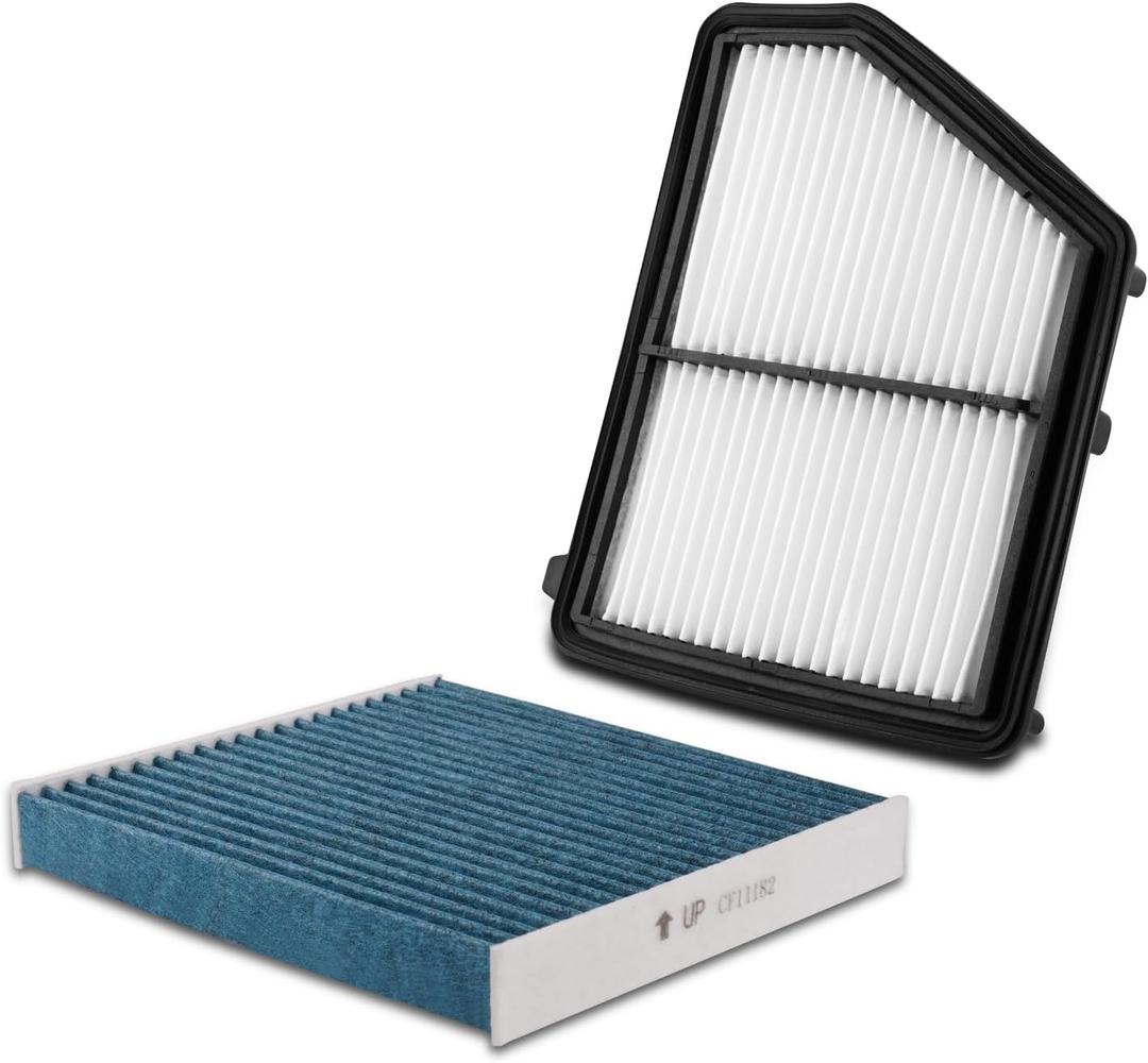 Cabin & Engine Air Filter Fit for Civic 2016-2025 (2.0L), HR-V 2023-2025 (2.0L) Activated Carbon Cabin Filter Replacement CF11182 CA12051 Car Accessories