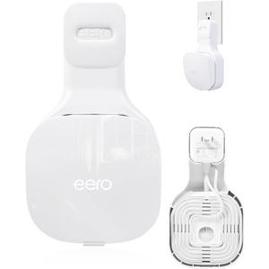 LIGHTMEUP Outlet Wall Mount Only Compatible with eero Mesh WiFi Router & 15W Adapter - Device Compatibility Check Required (Model No.J010001) - No Messy Wires Screwless Holder Stand Bracket 1 Pack