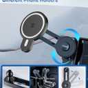 PZK Car Phone Mount for Honda Civic 2016-2021 LX/EX/Touring/Si/EX-L 10th Gen Car Phone Holder for 7-inch Screen Magnetic 15W Fast Wireless Charger 360 Rotating Extension Rod Not Affect Vent
