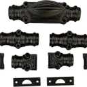 Iron Plain Door Cremone Bolt 9' Heavy-Duty Black Powder Coated Door Hardware for Renovation, Rustic & Farmhouse Décor