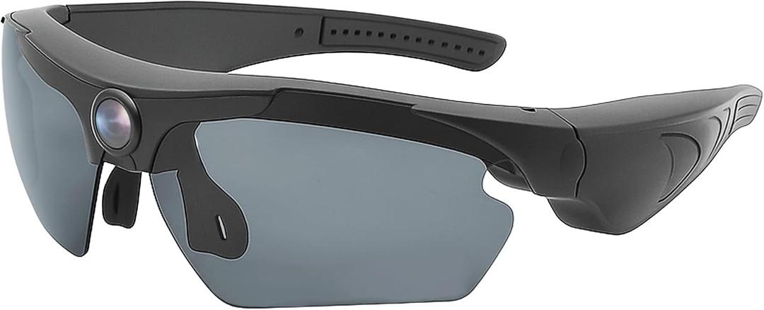 Sports Camera Sunglasses for Men, Smart Sunglasses with Camera, HD 1080p Action Video Cameras UV Protection for Outdoor Activities Cycling, Traveling, Driving