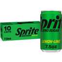 Sprite Zero Sugar Lemon Lime Diet Soda Pop Soft Drinks, 7.5 fl oz, 10 Pack (EXP 02/02/26)