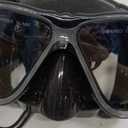 Greatever Dry Snorkel Set, Panoramic Wide View Anti-Fog Scuba Diving Mask, Professional Snorkeling Gear for Adults Kids (Large, Black)