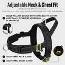 Arblina No Pull Dog Harness with Soft Mesh Padded, Fully Adjustable Walking Harness with Handle for Dogs, Reflective Front Clip Harness for Training and Hiking, Black, XL